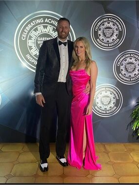 Windsor Hot Pink Satin Cowl Neck Maxi Dress